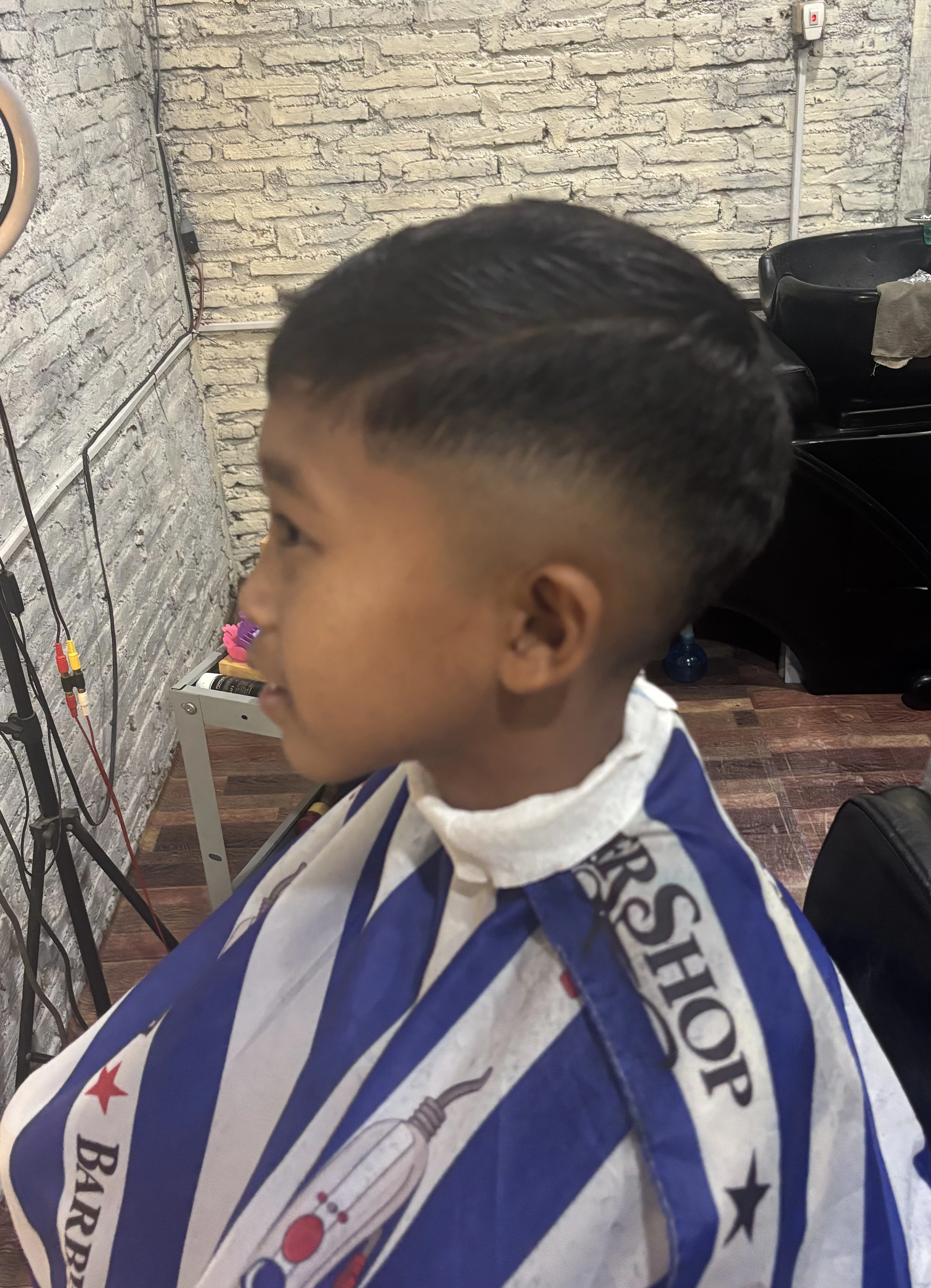 Barber tools scissors and comb